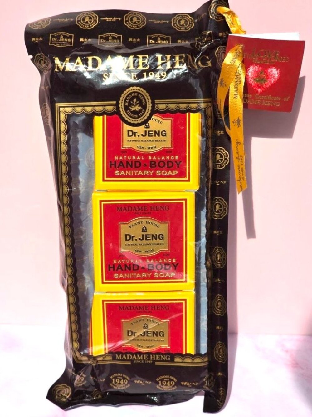 Madame Heng Dr. Jeng Natural Balance Soap Set 3 Bars 50g Hand & Body Thailand